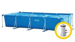 Intex Frame Family medence 4,5 x 2,2 x 0,84 m szűrőberendezéssel Intex Frame Family medence 4,5 x 2,2 x 0,84 m szűrőberendezéssel