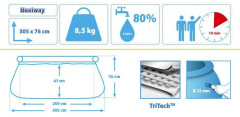 Bestway Fast Set medence 3,05 x 0,76 m | szűrőberendezés nélkül