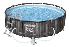 Bestway Steel Pro MAX medence 3,66 x 1 m Wood | szűrőberendezéssel és létrával