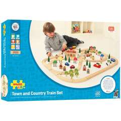 Bigjigs Toys Čajová puntikovaná sada v piknikovém koši