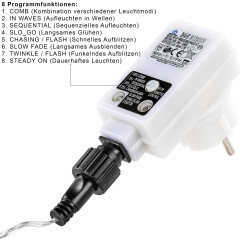 Csillag LED fényfüggöny 2 m - 12db csillaggal, hideg fehér