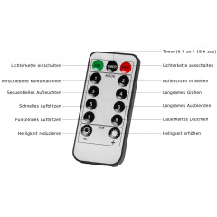 Csillag LED fényfüggöny 2 m - 12db csillaggal, hideg fehér