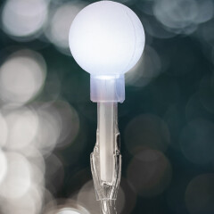 Dekoratív elemes LED világítás 5 m 50 dióda + távirányító, hideg fehér