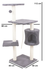 Kaparófa macskáknak Hawaj 112 cm antracit