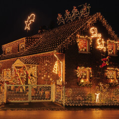 Karácsonyi LED fényfüzér 40 m 400 db dióda távirányítóval, meleg fehér