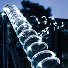Karácsonyi LED szolár fénycső 10 m 100 dióda, hideg fehér