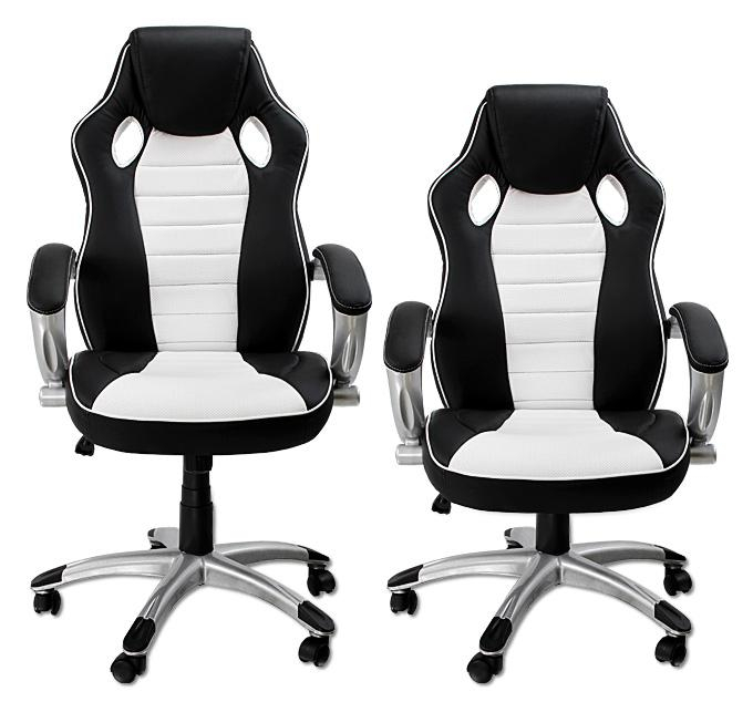 Irodai szék Hawaj fekete-kék Irodai szék Hawaj Racing Deluxe fekete-fehér