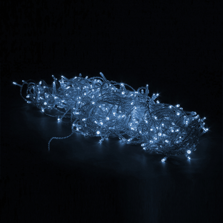 Karácsonyi LED fényfüzér 20 m 200 dióda távirányítóval hideg fehér Karácsonyi LED fényfüzér 20 m 200 dióda távirányítóval hideg fehér