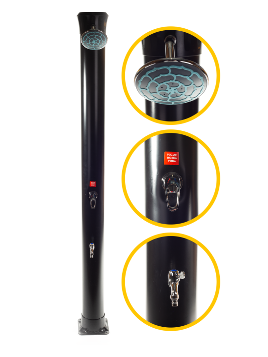 Kerti szolár zuhany Hawaj Alu 40l fekete Kerti szolár zuhany Hawaj Alu 40l fekete