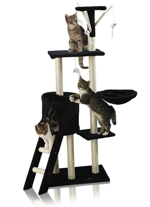 Kaparófa macskáknak Hawaj 138 cm fekete